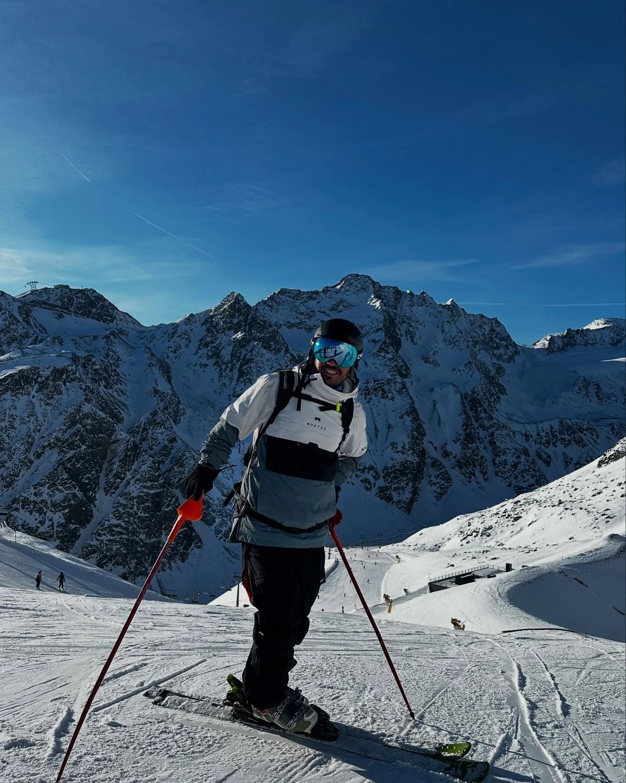 A photo of me on a ski slope in Austria.