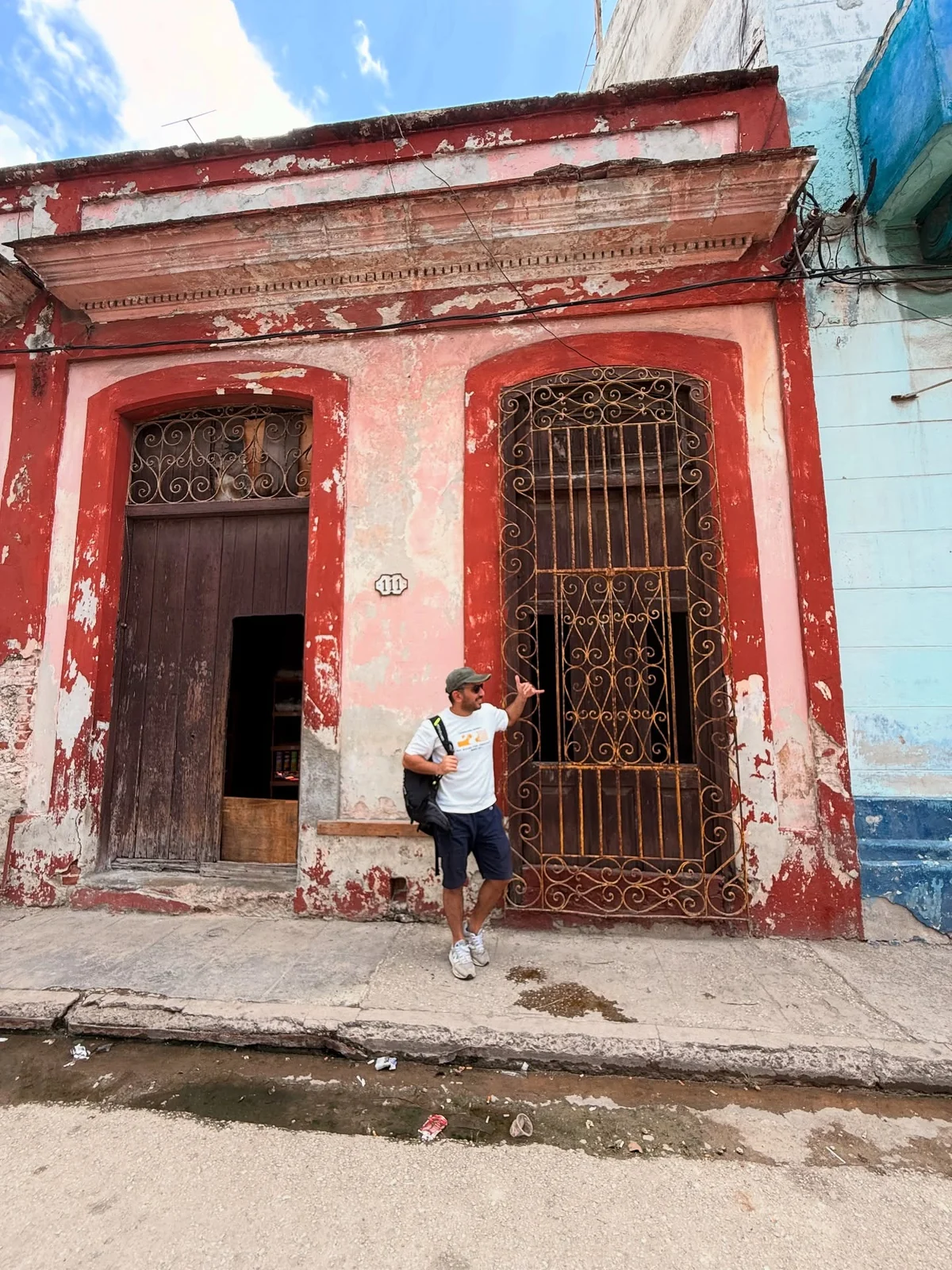 A colorful street façade from my trip to Cuba.