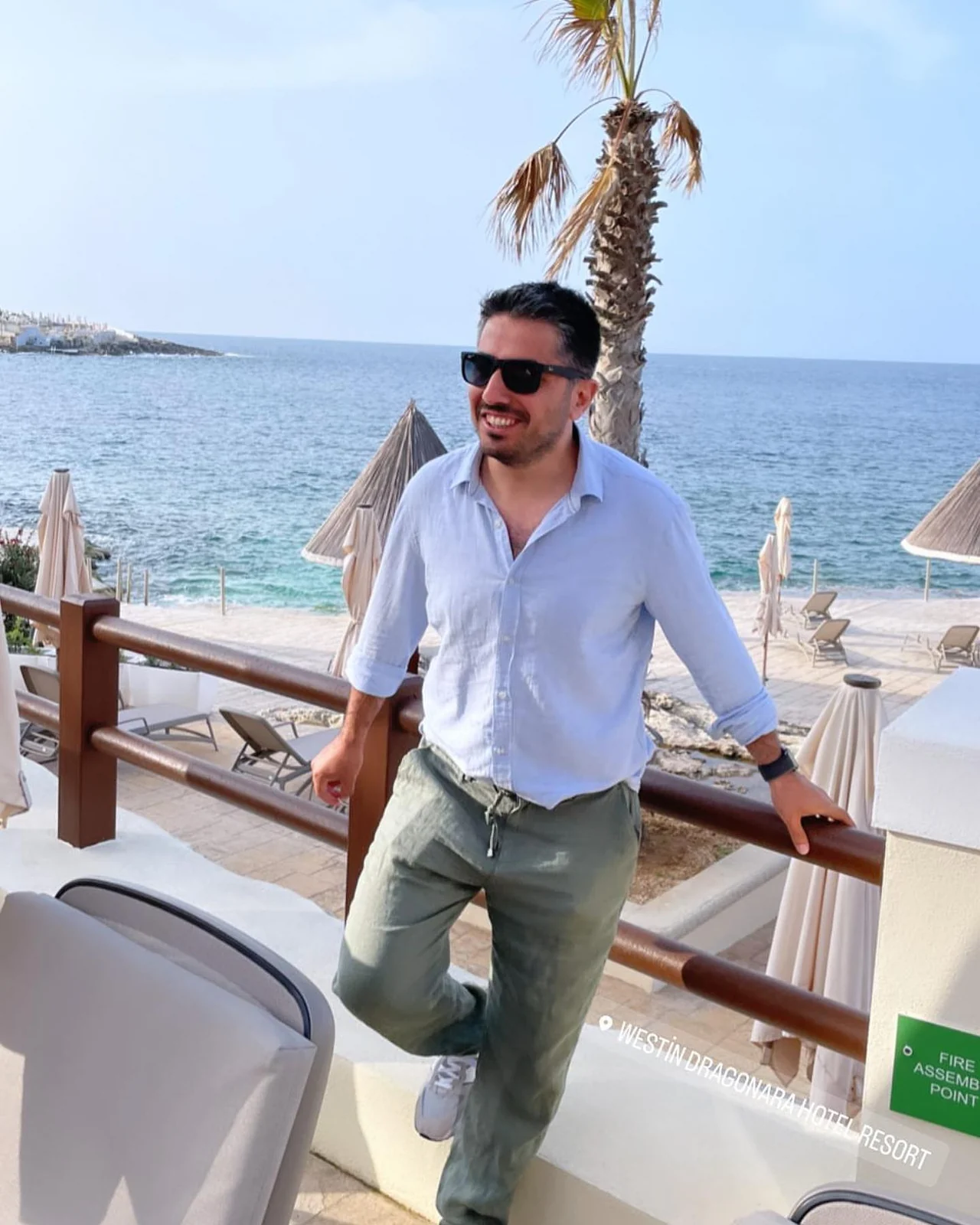 A photo of me by the sea on my trip to Malta.